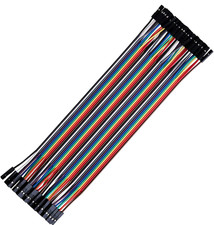 40Pcs 20 Cm 8 Inch Female to Female Multicolored Dupont Wire Breadboard Jumper