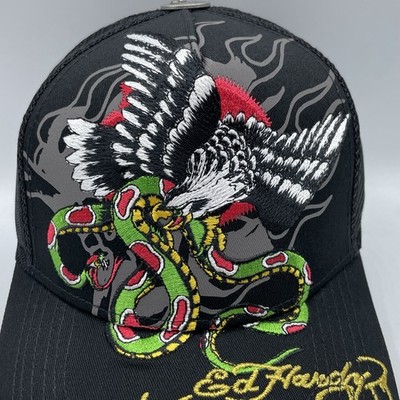 Ed Hardy Trucker Hat Adult Snapback Baseball Cap Embroidered Eagle