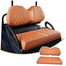 Golf Cart Diamond Seat Covers Kit, Fit for Club Car Precedent OEM All Brown