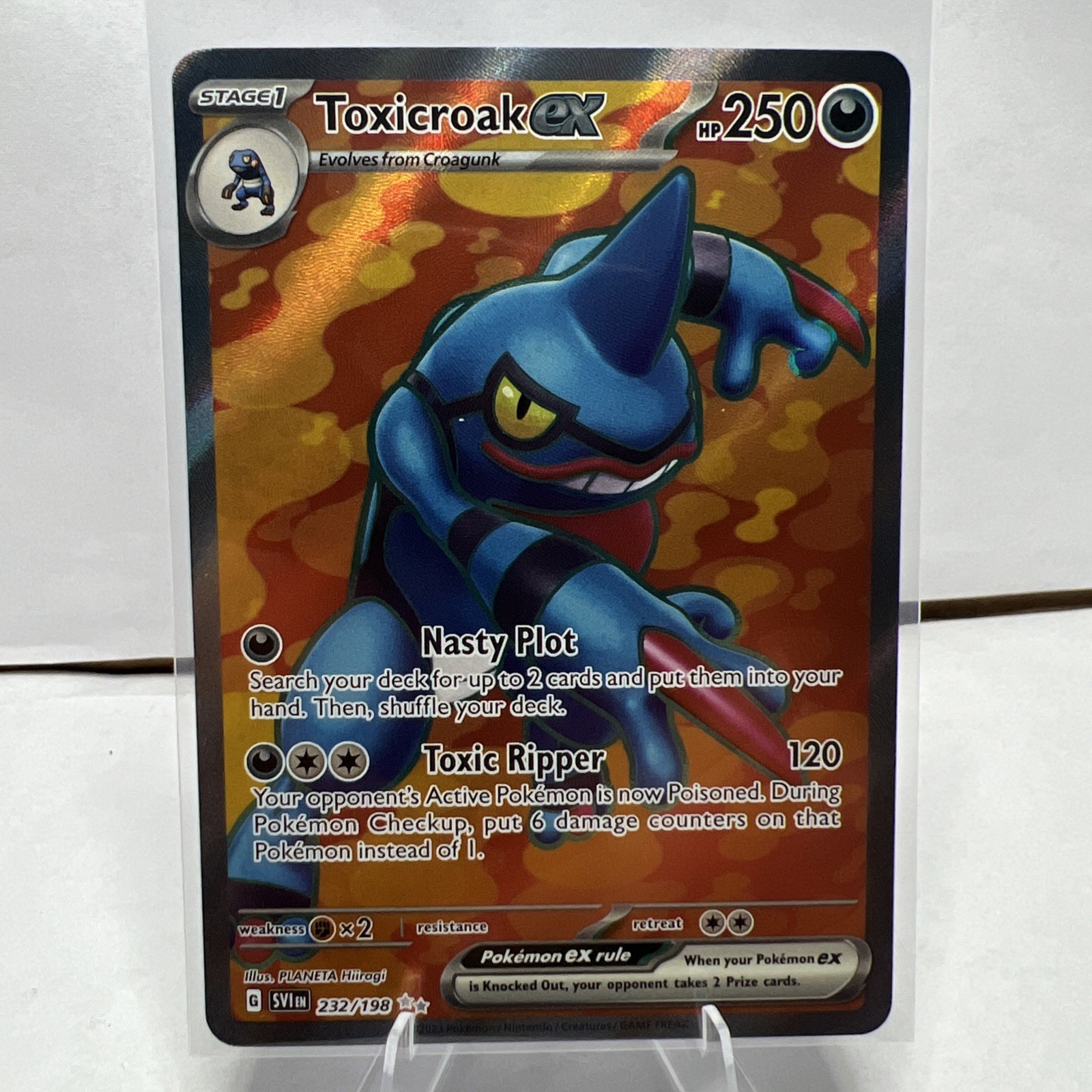 Toxicroak ex 232/198 Ultra Rare Scarlet & Violet Pokemon Holo NM