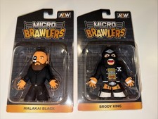 AEW House Of Black Micro Brawlers - Malakai Black Brody King - PWG Figure