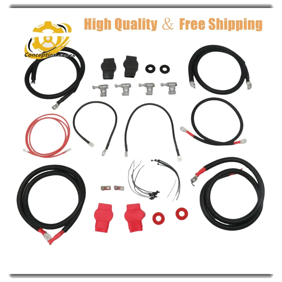 Kit de cables de batería diésel de 7,3 L para Ford Superduty F250/F350/Excursion 1999-2003 Foto 2 de 4