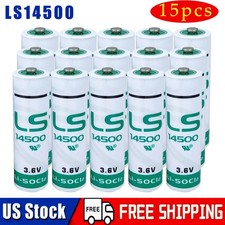 15 Pcs 3.6v Lithium Batteries 2600mAh for LS14500 3.6v aa Battery ER14505