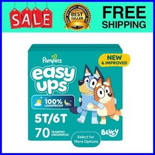 Pampers Easy Ups Bluey Training Pants 5T-6T 70 Ct Ships from USA
