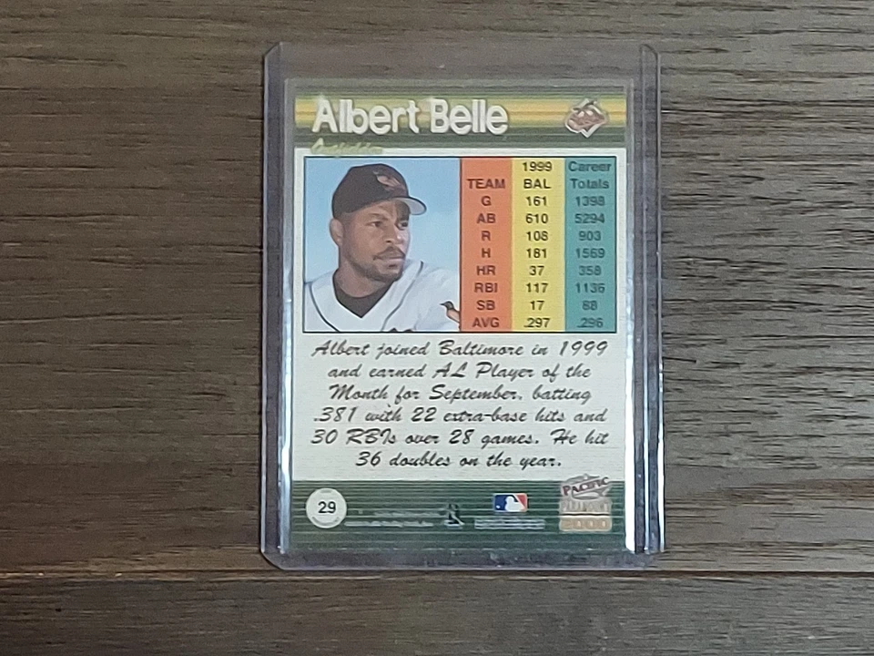Albert Belle 2000 Pacific Paramount Card #29. Rare NUMBERED 13/99.  Orioles - Image 3 of 3