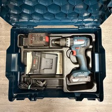 BOSCH GSB 18V-45 18V CORDLESS HAMMER DRILL, 2X BATTERIES, CHARGER & CASE.