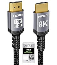 Sniokco 10K 8K HDMI 2.1 Cable 1.5M, Certified 48Gbps Ultra High Speed HDMI� Cabl