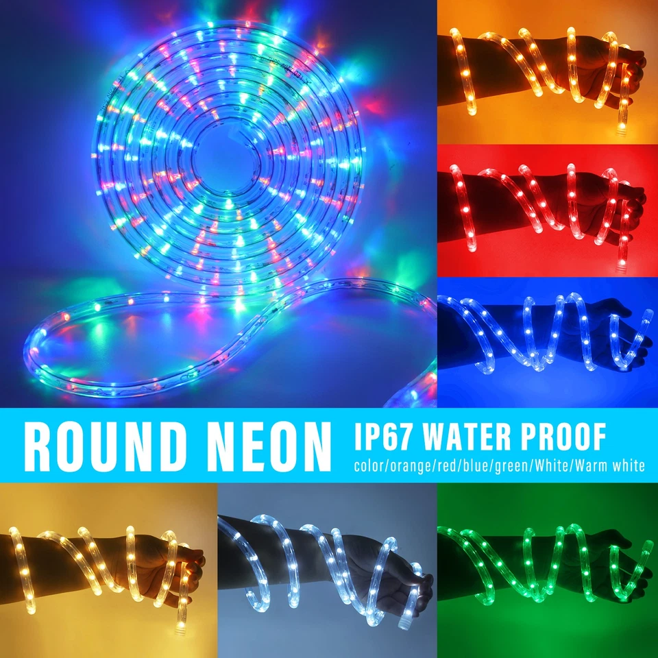 230V LED Rope Light Rope IP65 Garden Outdoor Party Christmas 1-25m - Image 4 of 4