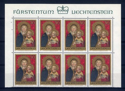 LIECHTENSTEIN 1973 Christmas Painting of Our Lady of B. by Thomas of Foligno MNH**