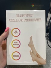 Electric callus remover led display, body washable, replaceable grinding head