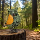 New ListingRustic 11.75" Tall Tin Metal Owl Figurine Garden Yard Porch Decor Lodge Cabin