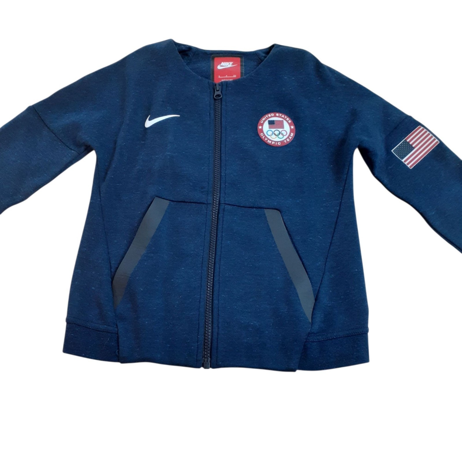 SACAI X NIKE Giacca Nike Team USA Olympic Tech Fleece Full Zip Bambino Taglia Large Blu