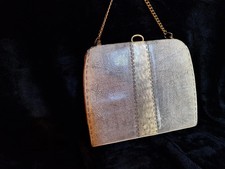 Sac vintage en cuir façon lézard – années 50/60