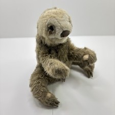 Folkmais Gray Three Toed Sloth Plush Hand Puppet 13  