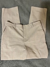 Womens Uniqlo Cream/Beige Plaid Pants Large NWOT