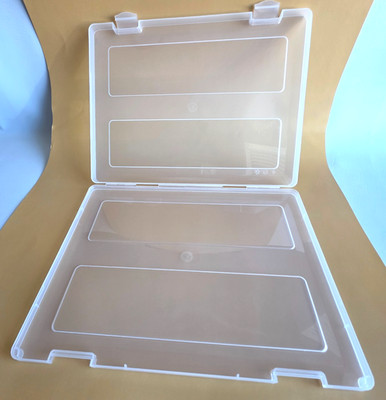 Plastic Storage Box for A4 Paper Clear File Box Portable Project Case w/Latches