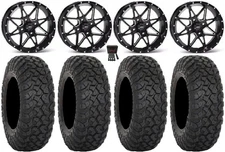 ITP Tornado 15" Wheels Black 35" RT320 Tires Textron Wildcat XX