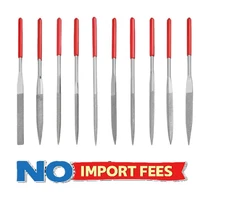 FUPUAII 10-Piece Diamond Needle File Set 3x140mm Small Metal Riffler Files Jewel