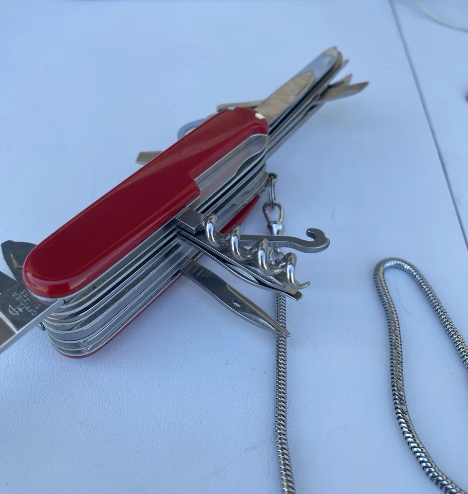 🇨🇭RARE Vintage Couteau Multifonctions Suisse VICTORINOX Timekeeper Swiss Made - Photo 3/4