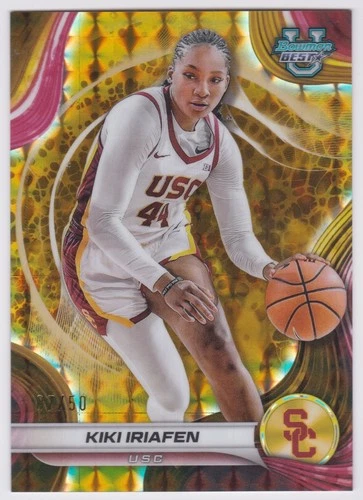 2024-25 BOWMAN BEST U KIKI IRIAFEN GOLD GEOMETRIC REFRACTOR 07/50 #47