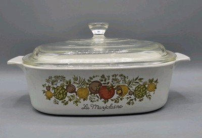 VINTAGE 1972-1979 Corning Ware ''Spice O' Life'' 2 Qt. Casserole Dish A-2-B w/Lid 