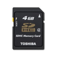 Toshiba 4GB SDHC Class 4 Secure Digital Memory Card SD-K04G2B8TRT Very Good 9E