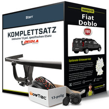 Anhängerkupplung starr für FIAT Doblo +E-Satz (AHK+ES) kpl. NEU