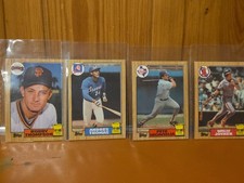 Vintage Lot (4) 1987 Topps All-Star Baseball Rookie Cards MLB