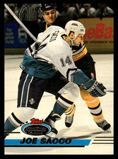 1993 Stadium Club Joe Sacco #256 Anaheim Mighty Ducks NHL Hockey Base Set