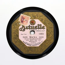 LEW GOLD & ORCHESTRA "Doo Wacka Doo" 1924 (EE+) PATHE ACTUELLE 10801 [78 RPM]
