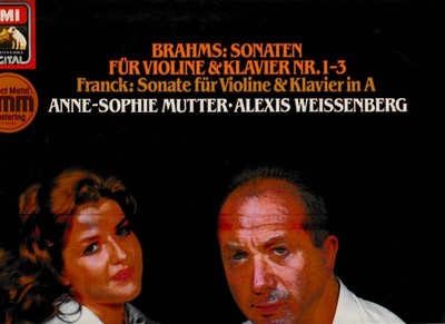 Brahms Sonatas Violin Piano No 1-3 MUTTER Weissenberg, EMI Digital Box 2 LP 1983