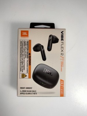 By Harman JBL Vibe Flex 2 Black Wireless Earbuds Bluetooth New
