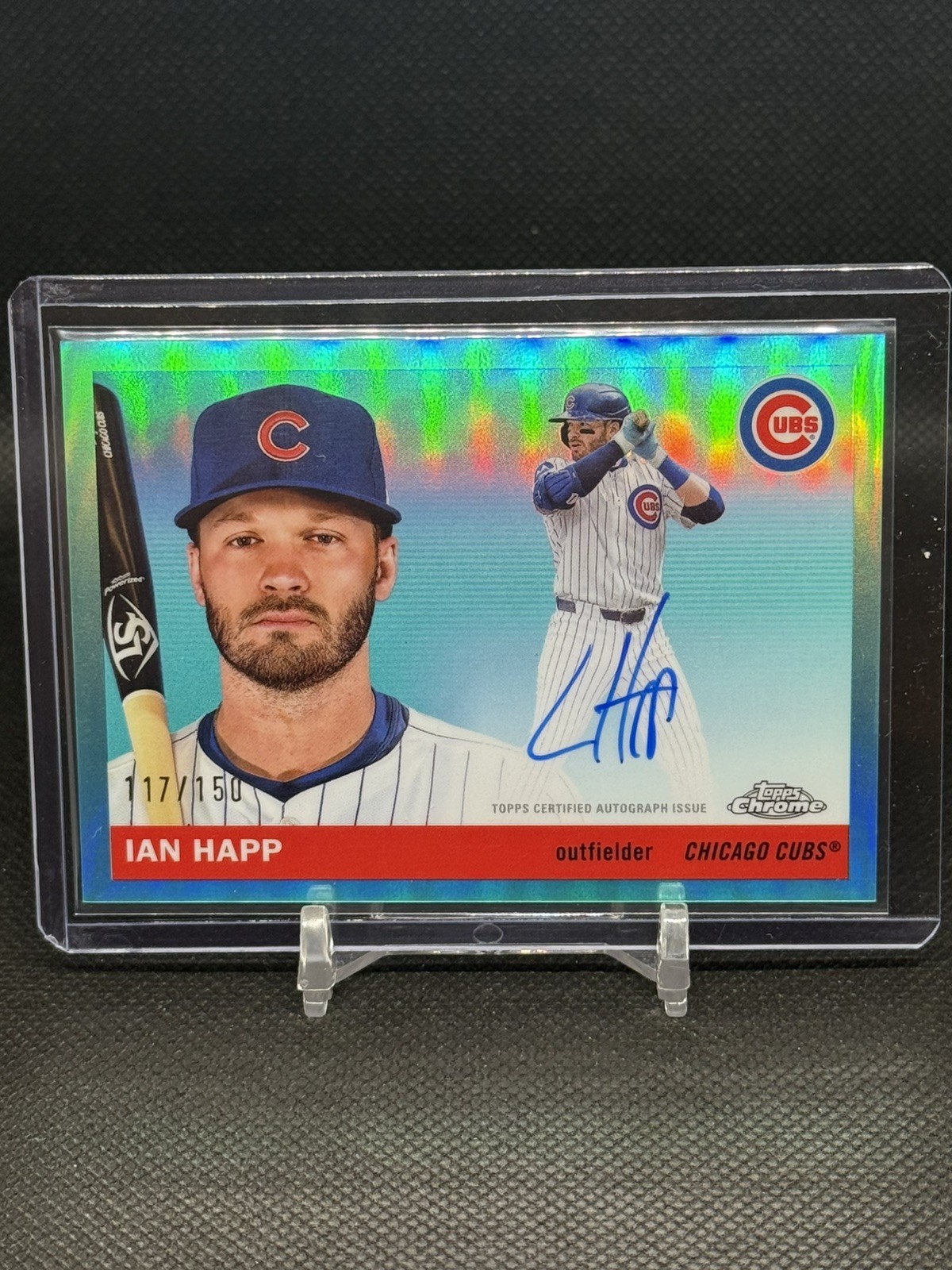 IAN HAPP AUTO 2025 Topps Chrome Platinum Autographs #CPA-IH Aqua Refractor /150
