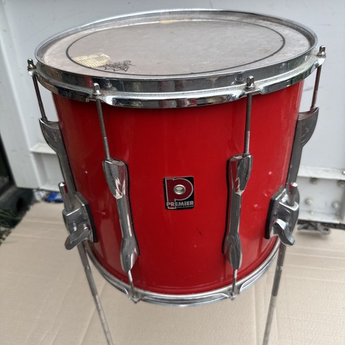 Free P&P. 14”. 14x13” Premier Floor Tom Drum w Legs. Red Finish - Picture 4 of 20