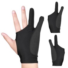 2 Pcs Two-Finger Artist Glove Breathable Drawing Gloves for Digital Tablet