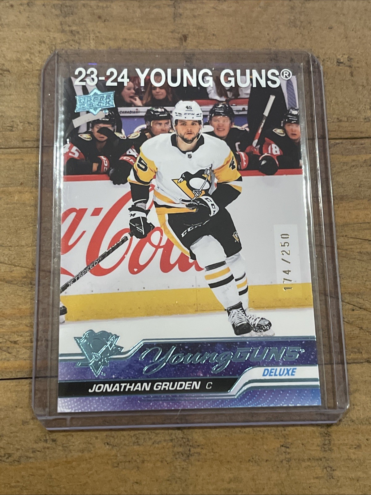 2023-24 UD Jonathan Gruden Young Gun RC Deluxe Parallel Serial #/250 Card #205