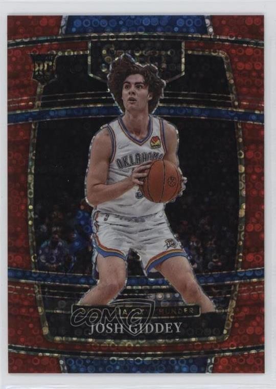 2021-22 Panini Select Concourse Red Disco Prizm 36/49 Josh Giddey #58 hs9