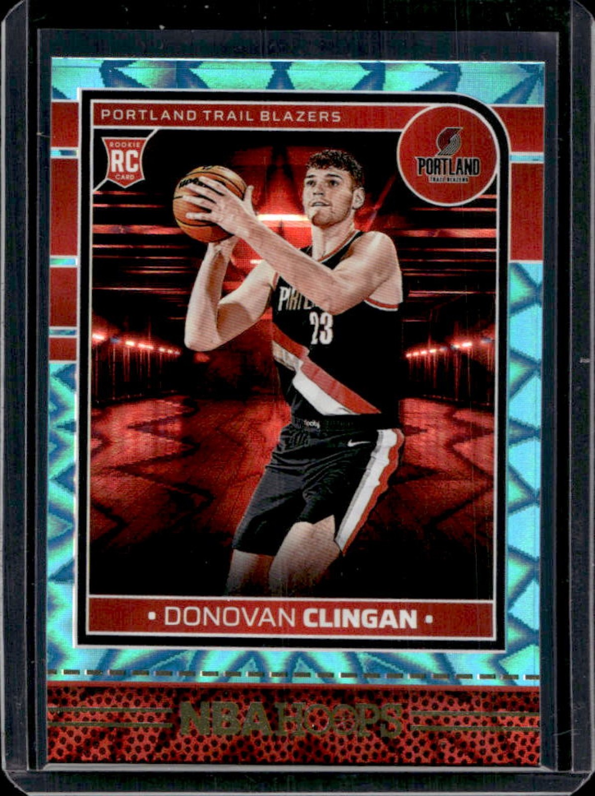 2024-25 Panini Hoops Donovan Clingan RC Teal Explosion Rookie #237 Trail Blazers