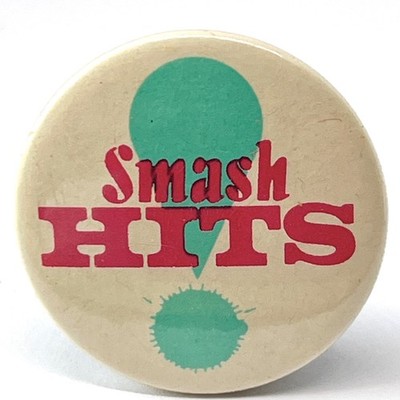 Smash Hits Magazine Vintage Promo Lapel Pin Badge Music Rock Pop Memorabilia UK