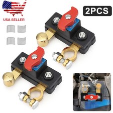 2Pcs Universal Battery Disconnect Switch 12V / 24V Cut Off Isolator for Cars RV