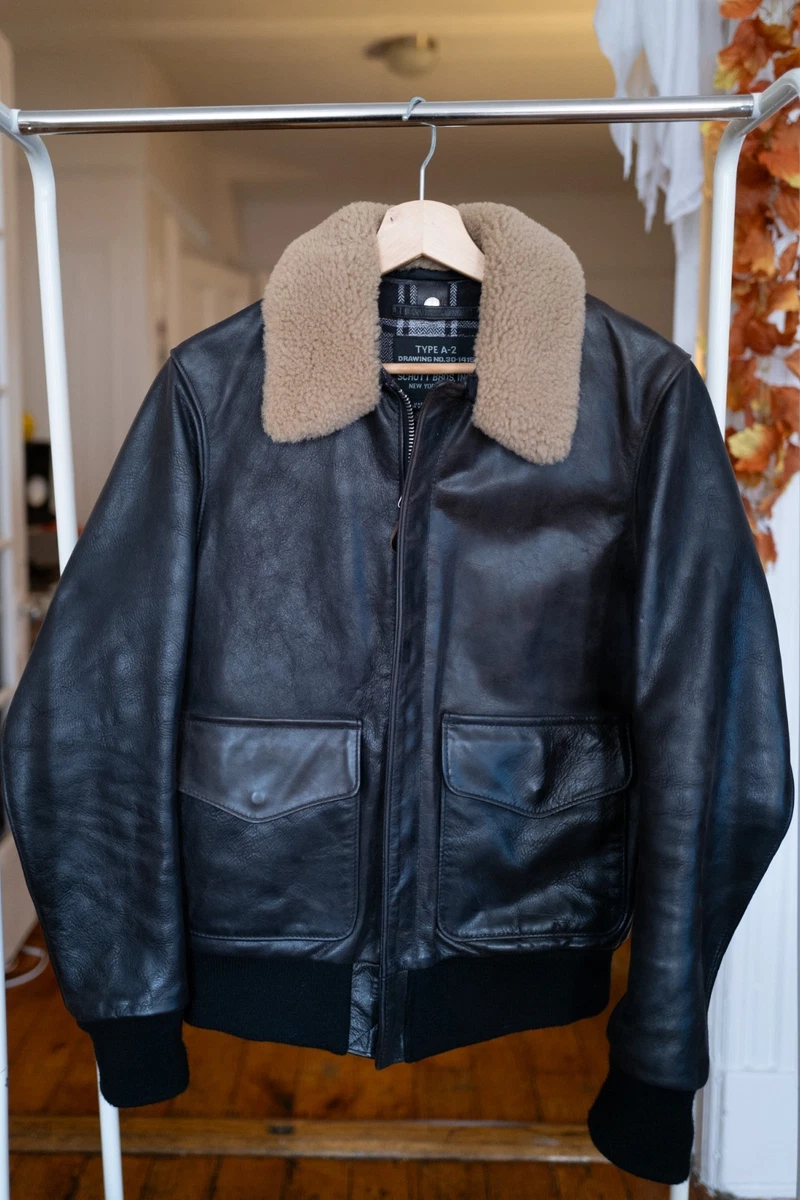 Chaqueta de cuero Schott X 3Sixteen A-2 - talla pequeña