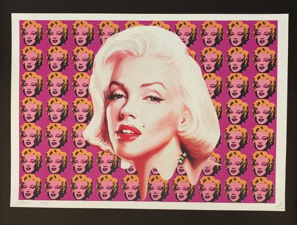 Grafite Death NYC grande emoldurado 16x20 polegadas Pop Art certificado Marilyn Monroe Warhol# - Imagem 3 de 4