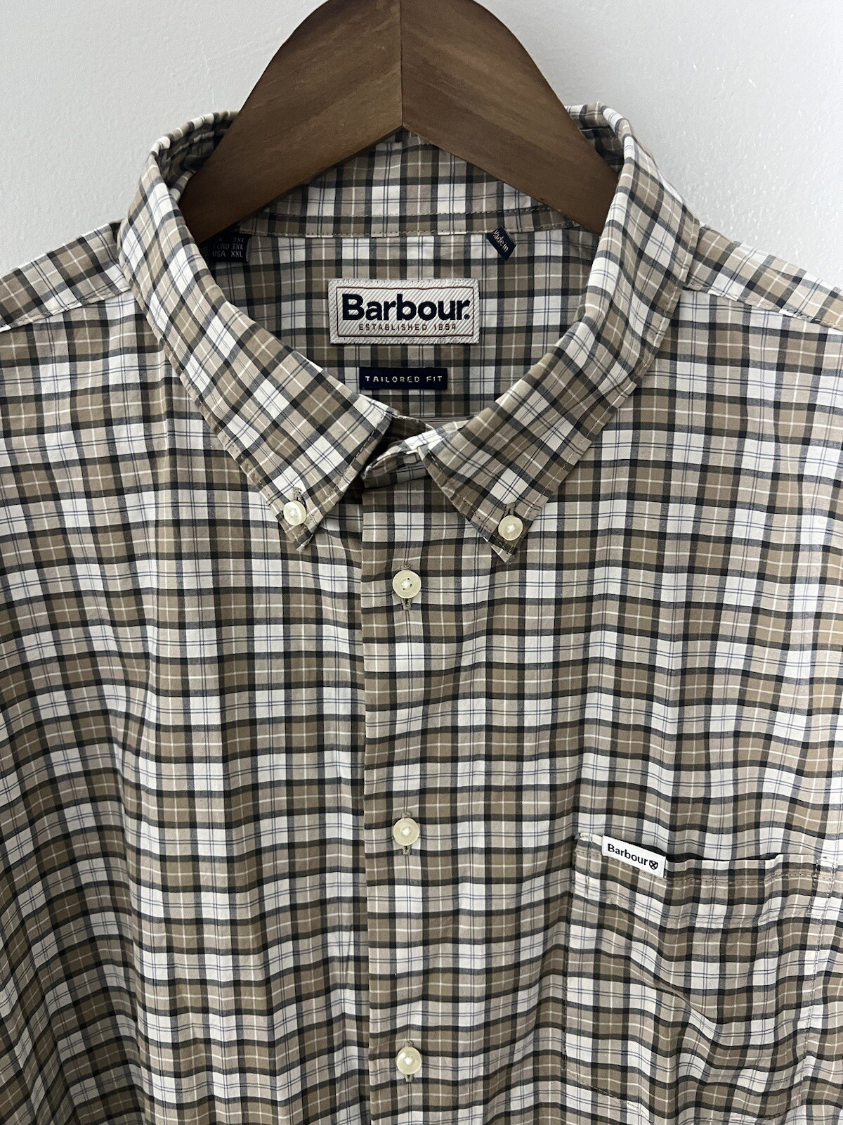 Barbour Classic Plaid Tailored Fit Long SLV Button Down Shirt Mens 3XL Up