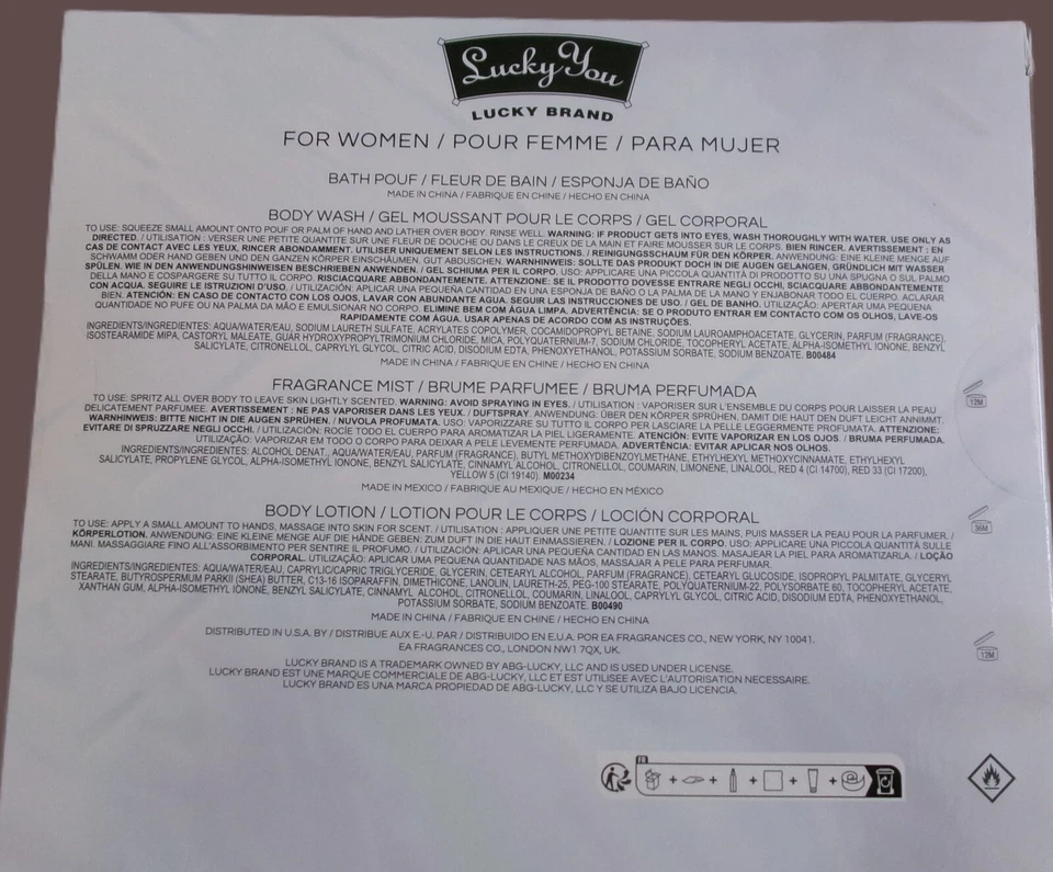 Lucky You by Lucky Brand 4 Piezas Fragancia de Baño Perfume Set de Regalo para Mujer Foto 2 de 2