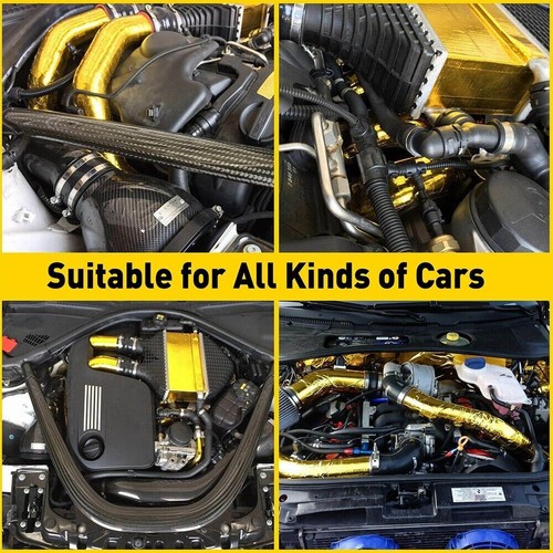 2" 33FT Gold Intake Heat Reflective Tape Wrap Self Adhesive High Temperature - Picture 5 of 13