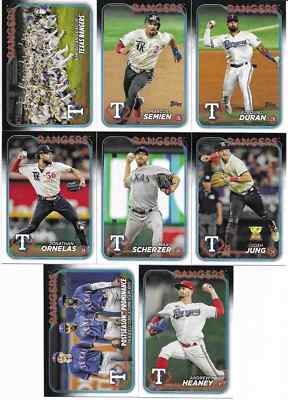 2024 TOPPS SERIES 2 MASTER TEAM SET TEXAS RANGERS  QTY CARTER JUNG SEAGER