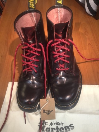 dr martens vintage rare old school cherry red unisex men women size uk 9 eu 43 - Picture 4 of 12