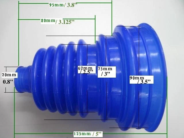 Kit de junta de arranque CV de velocidad constante de silicona universal de 4 piezas de repuesto - ROJO Foto 4 de 4