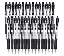 Gel Pens, 30 Pack Black Gel Pen Fine Point, Retractable Gel Ink Rollerball Pens