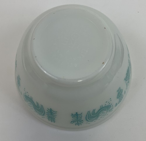 Pyrex kleine Rührschüssel Amish Butterprint türkis weiß 401 1 1/2 PT  - Bild 5 von 6